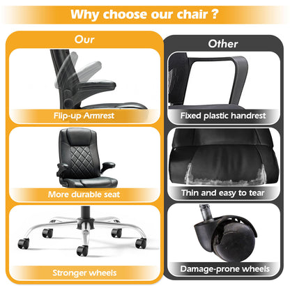 US Local Leather Executive Office Chair With Arm & Rocking Function