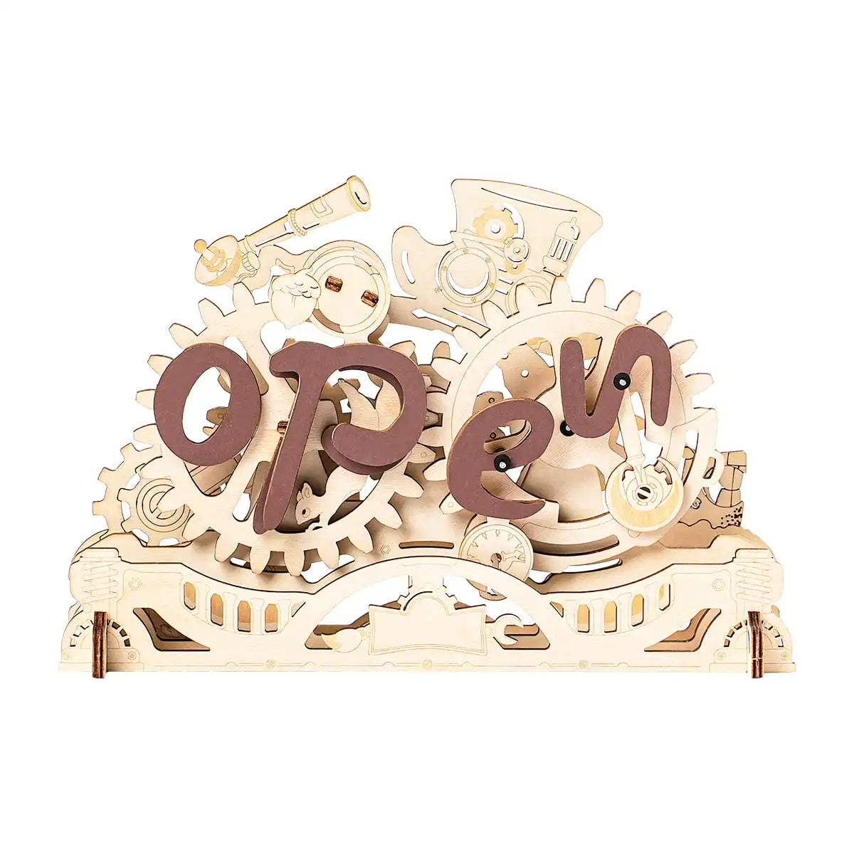 US Local Robotime Rokr Open Closed Sign 3D Wooden Puzzle For Door Note Kids Easy Assemble Home Decoration Toys