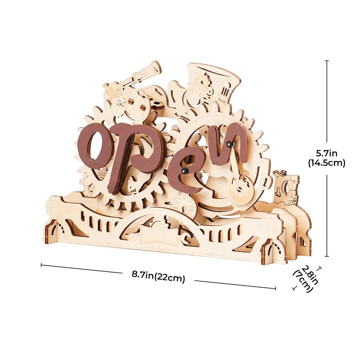 US Local Robotime Rokr Open Closed Sign 3D Wooden Puzzle For Door Note Kids Easy Assemble Home Decoration Toys
