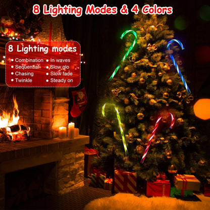 US Local Solar Christmas Candy Cane Light IP55 Waterproof Stake Light Lamp For Patio Yard Garden Pathway Outdoor Christmas Decorative Light