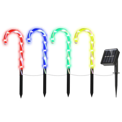US Local Solar Christmas Candy Cane Light IP55 Waterproof Stake Light Lamp For Patio Yard Garden Pathway Outdoor Christmas Decorative Light