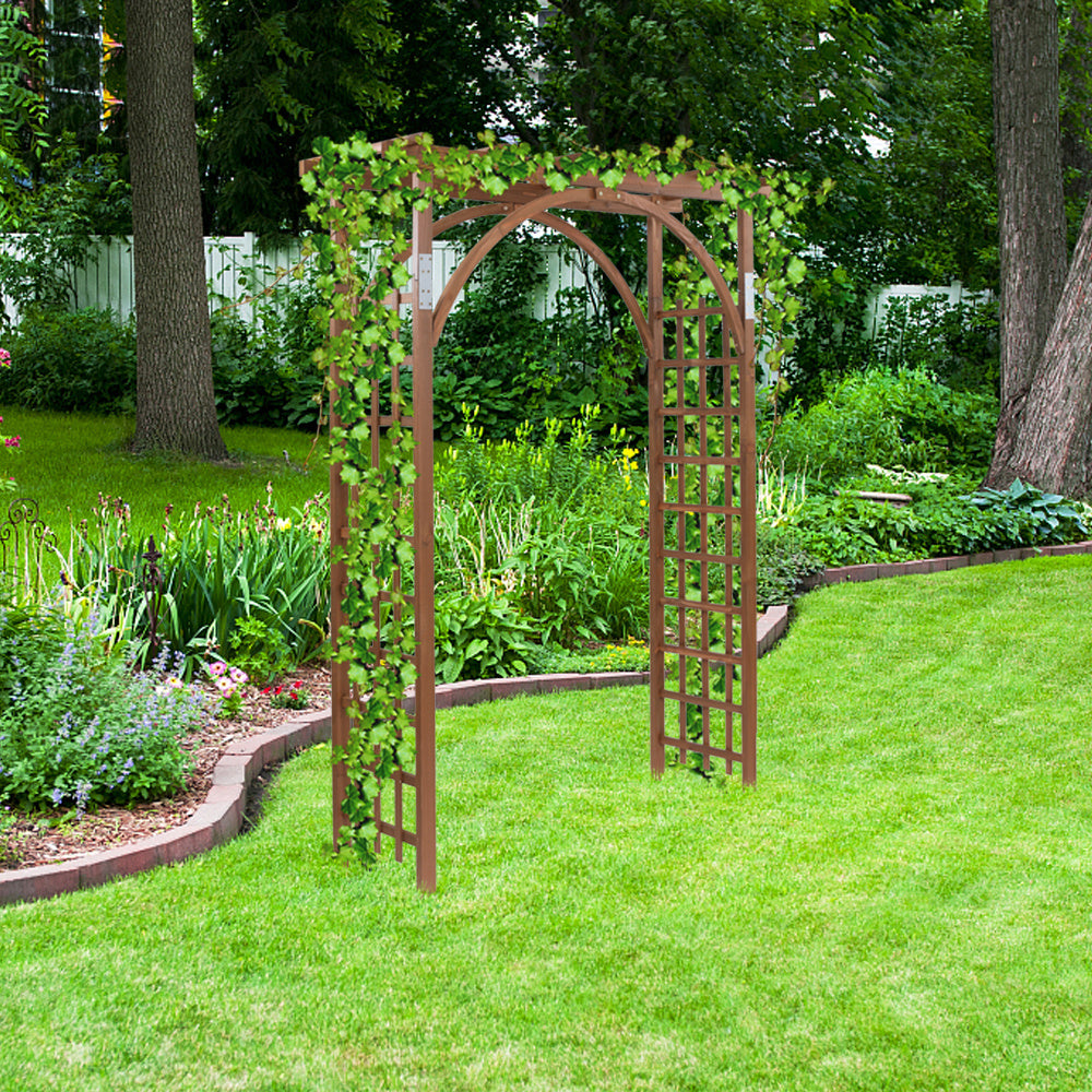 US Local 7FT Dark Brown Garden Arch