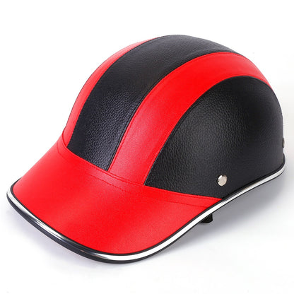 US Local 1 Pc Safety Bicycle Helmet Adjustable Windproof Bike Helmet Sunshade Baseball Cap Anti-UV Cycling Motorcycle Hat Leather Helmet