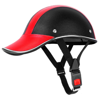 US Local 1 Pc Safety Bicycle Helmet Adjustable Windproof Bike Helmet Sunshade Baseball Cap Anti-UV Cycling Motorcycle Hat Leather Helmet