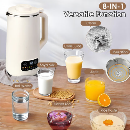 US Local 1Pc 27OZ Nut Milk Maker With 12Hours Delay Function Self-Cleaning Keep Warm Automatic Soy Milk Maker Machine For Homemade Soya Milk Rice Paste Juice Corn Juice Flower Tea Boil Water
