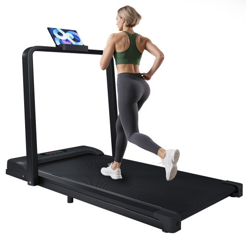UK Local Folding Treadmill For Home Office Use,Under Desk Treadmill,1-6KM H, Portable Walking Running Machine With Bluetooth Speaker, Remote Control, LCD Display, Phone Holder.