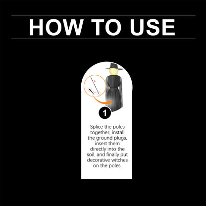 US Local Halloween Atmosphere Props Decoration Witch Ornaments