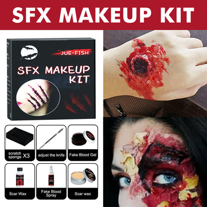 US Local Halloween Makeup Kit, Simulates Plasma Skin Wax-Shaped Scar Water Wound Makeup Halloween Makeup Kit