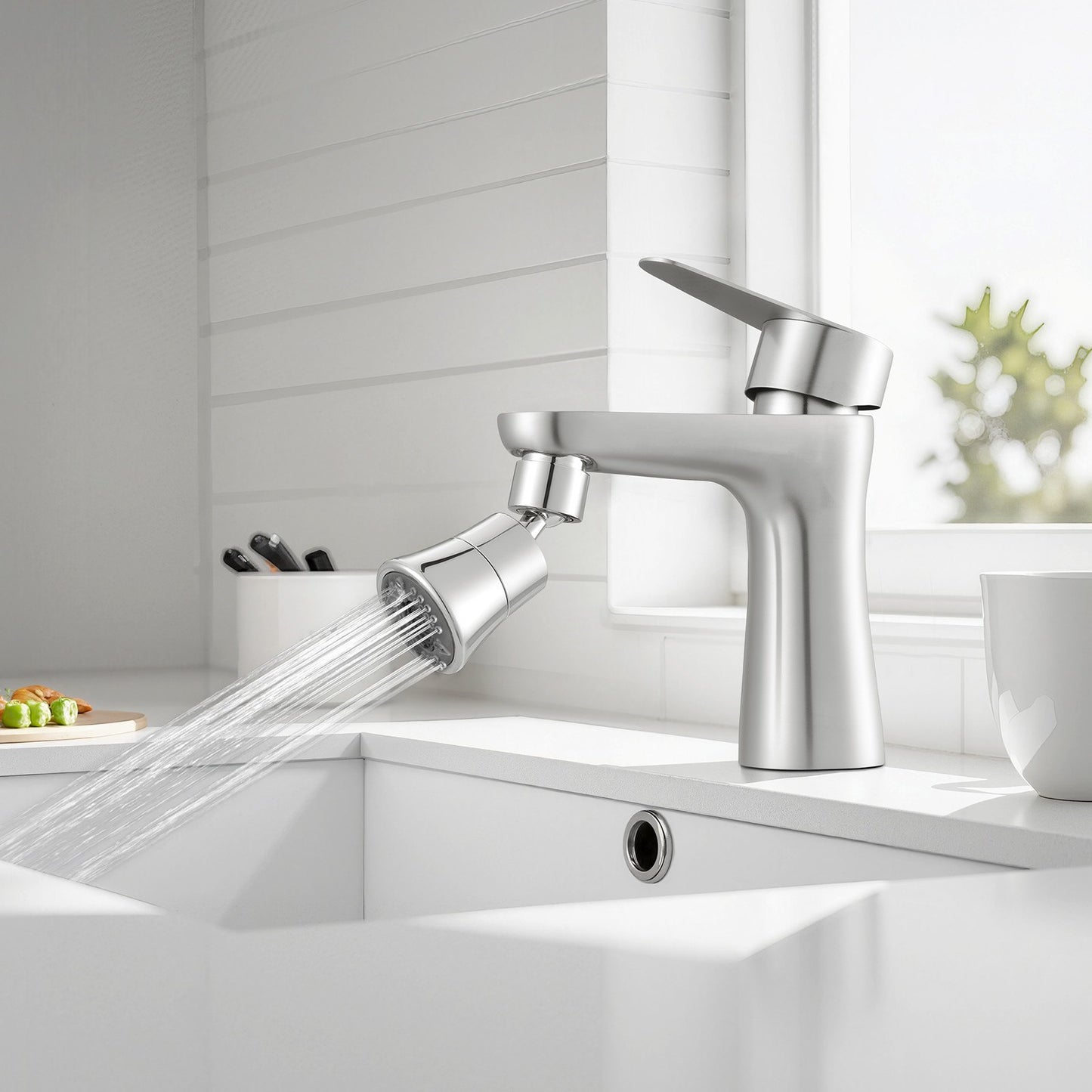 US Local Faucet Aerator Swivel Kitchen Sink Aerator 5-Flow Sprayer Brass Adapter