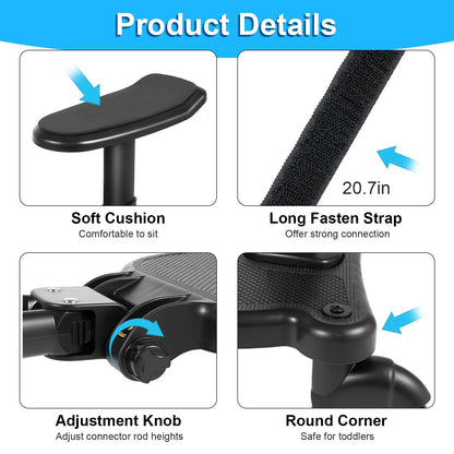 US Local 1Pc 2 In 1 Universal Stroller Board Sit & Stand Buggy Wheeled Board Toddler Stroller Attachment With Detachable Seat For 3-7 Years Old