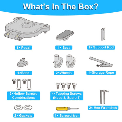 US Local 1Pc 2 In 1 Universal Stroller Board Sit & Stand Buggy Wheeled Board Toddler Stroller Attachment With Detachable Seat For 3-7 Years Old