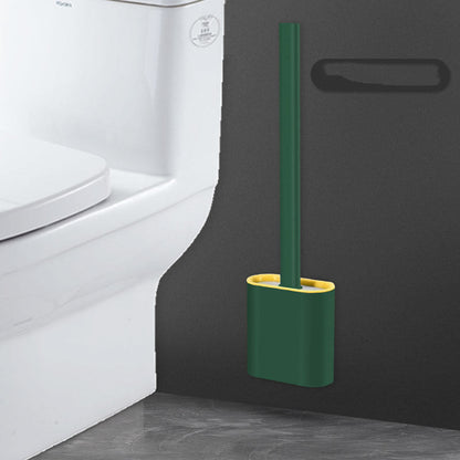 Creative Wall-Mounted Soft Brush With Cover For Toilet Washing