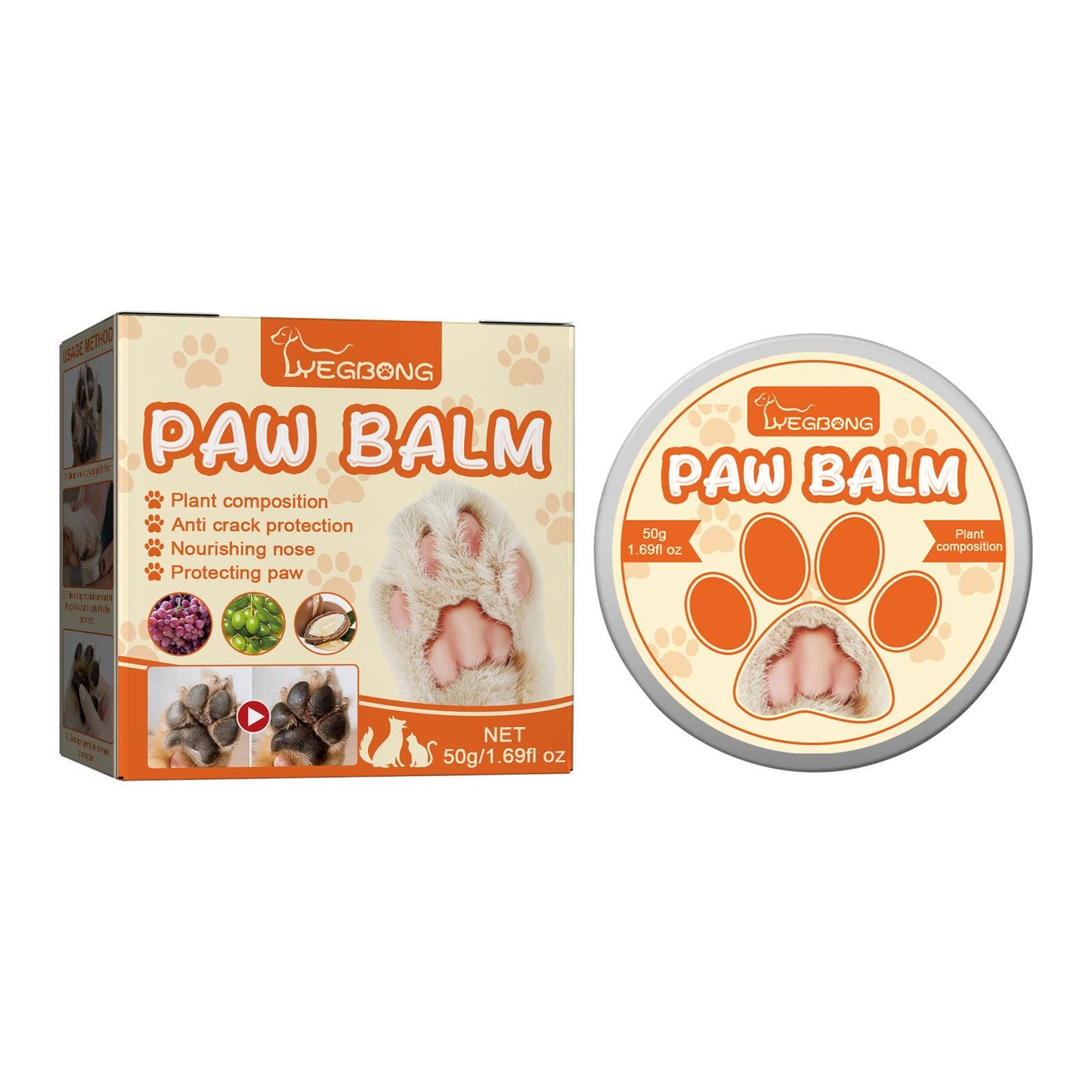 US Local Igbang Pet Moisturizing Paw Cream For Cats And Dogs Universal Moisturizing Paw Pads Dry Crack Care Cream