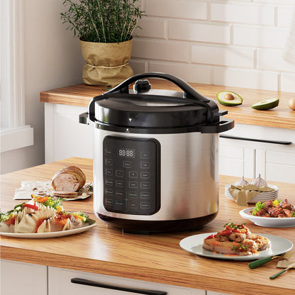 US Local 9 In 1 Electric Pressure Cooker, Warmer & Sterilizer, Saute, Slow Cooker, Rice Cooker, Multi-Functional Smart Pot