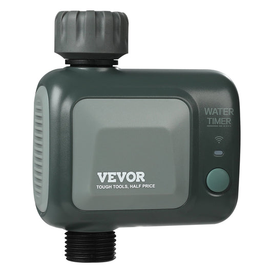 US Local VEVOR WiFi Sprinkler Timer, Single Outlet, Smart Hose Faucet Water Timer With Brass Inlet, APP Control Via 2.4Ghz WiFi Or Bluetooth, Voice Control With Alexa Google Assistant, IPX6 For Yard Watering