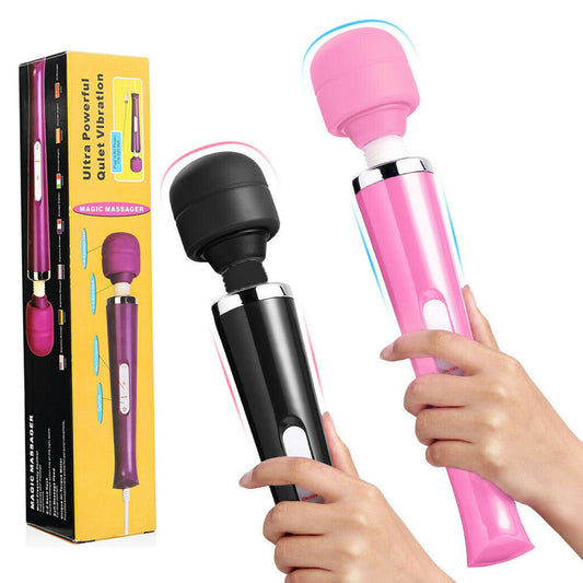 US Local Handheld Massager 20 Speed Wand Vibrating Massage Magic Full Body Therapy Motor