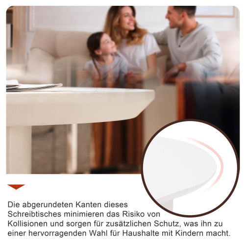 UK Local White Wooden Painted Coffee Table Abstract Cloud Shaped,Irregular White Coffee Table, Tea Table End Table, Modern Coffee Table, For Living Room Furniture, Easy Assembly