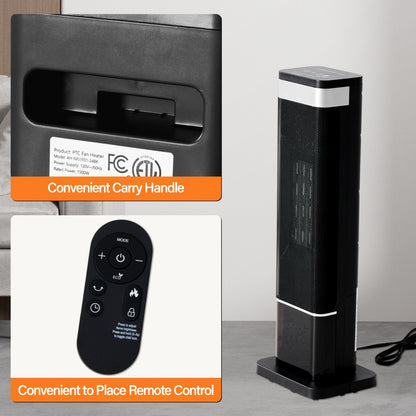 US Local 23inch Space Heaters For Indoor Use, Portable Heater With 7 Light Colors