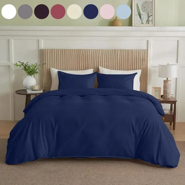 US Local Serta Simply Clean Solid Duvet Cover King