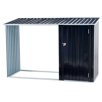 US Local Metal Firewood Storage Shed