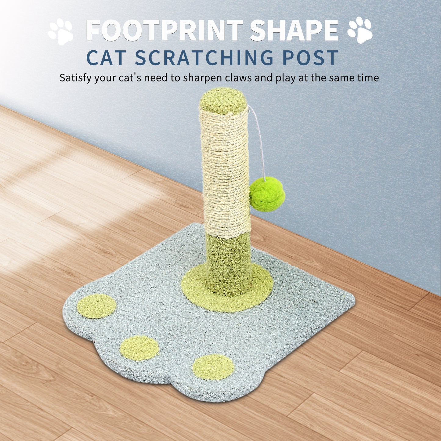 US Local Cute Paw Footprints Cat Scratch Columns, Grinding Claws To Play With Dual Functions, With Cute Footprint Shapes, Contracting Cats To Grind Their Claws Happily