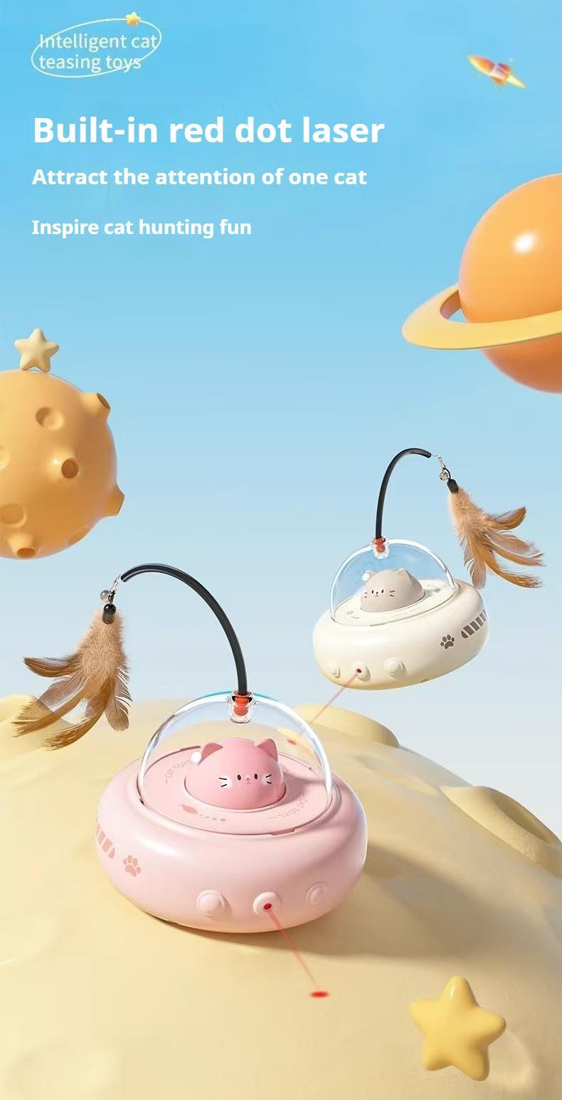 US Local Smart Electric Cat Car With Automatic Laser Pointer - Cat Fun, Energy-Saving Product