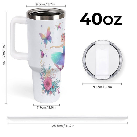 PHDT00518 POD US Local Tumbler 40oz Large Capacity Car Cup Ballet, Butterfly, Dance