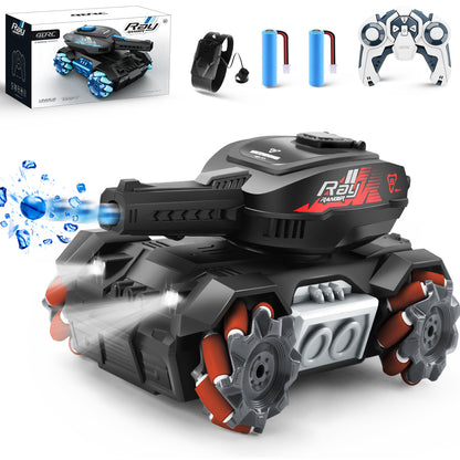 US Local Y1 RC Tank Four Wheel Drive Remote Control Car 2.4G Gesture Control Water Bomb