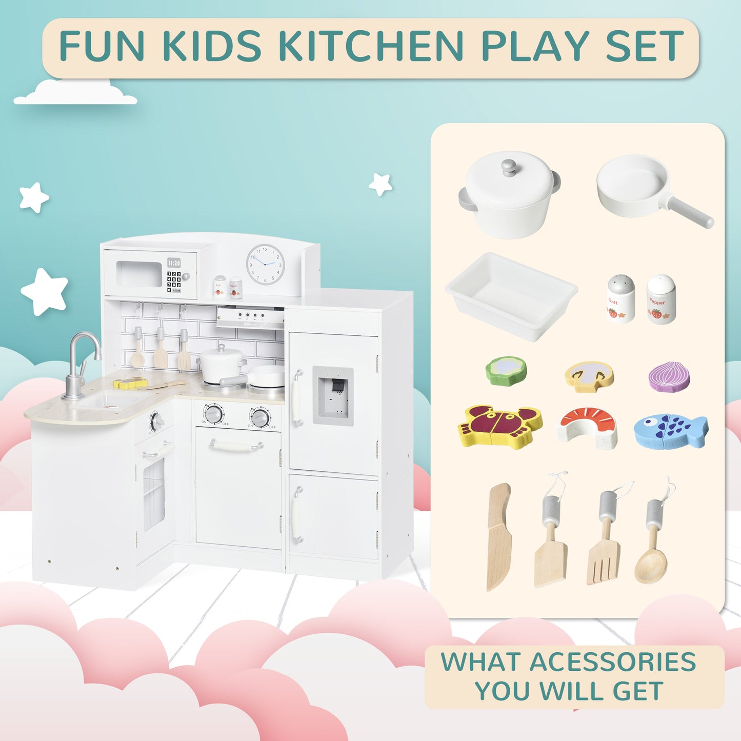 US Local Corner Kids Kitchen Playset