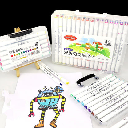 US Local Master Double-headed Marker Art Brush Painting Set Oily 48-color Animation Hand-painting