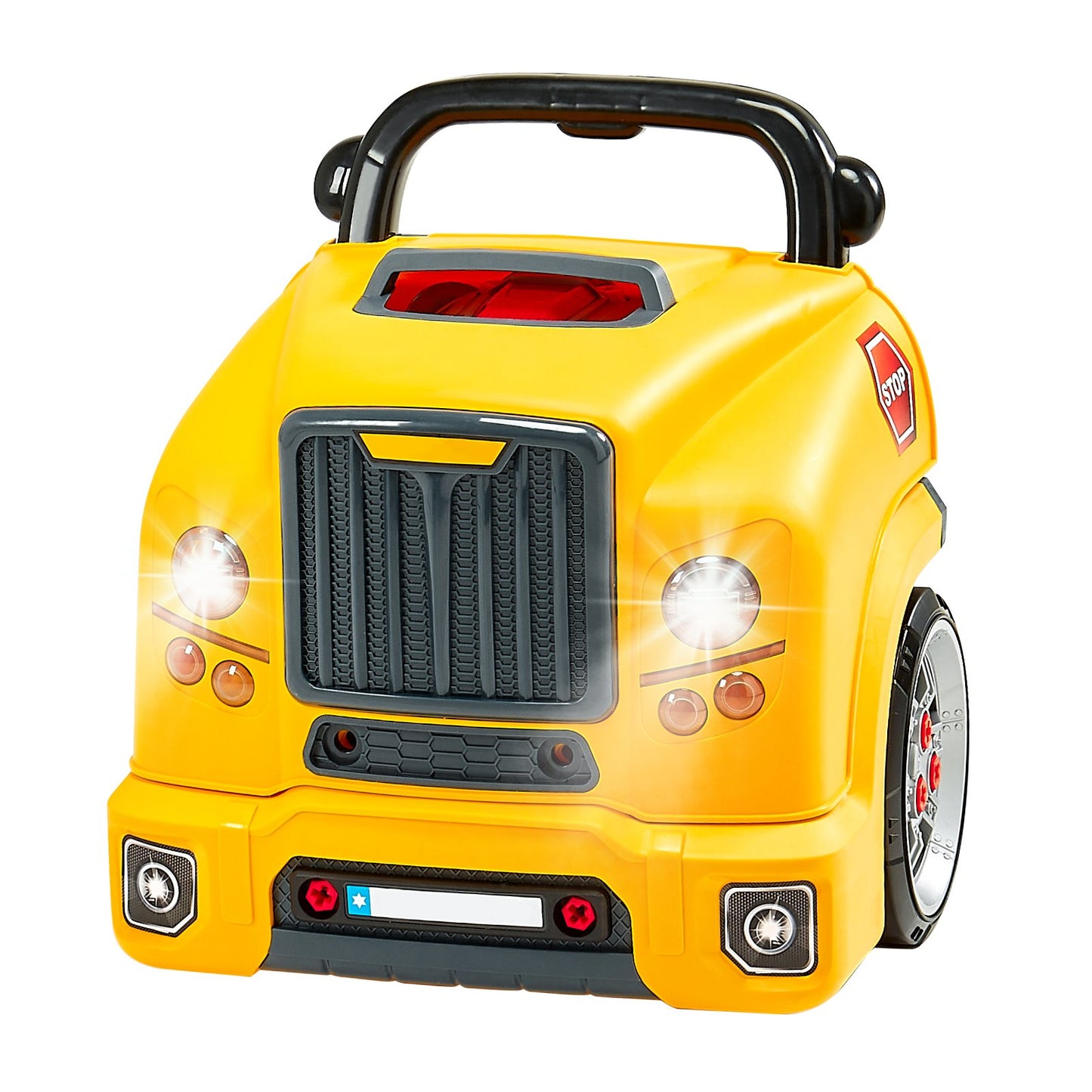 US Local Engine Toy Kids Mechanic Car Repair Set With Removable Parts Yellow