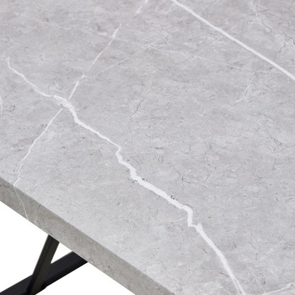 US Local Modern Dining Table, 55 Inch Kitchen Table For 4 People, Rectangular Dinner Table For Dining Room, Home Office, Living Room Furniture, Easy Assembly,