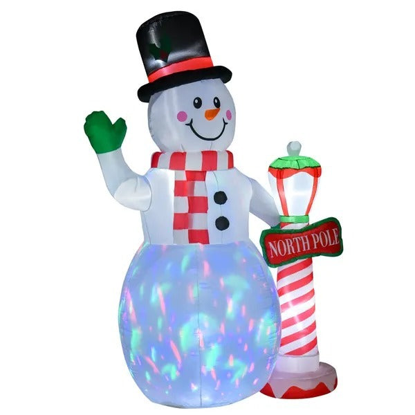 CA Local 7.9 ft Christmas Inflatable Snowman Decoration Airblown Lighted For Home Indoor Outdoor Garden Lawn Decoration Party Prop