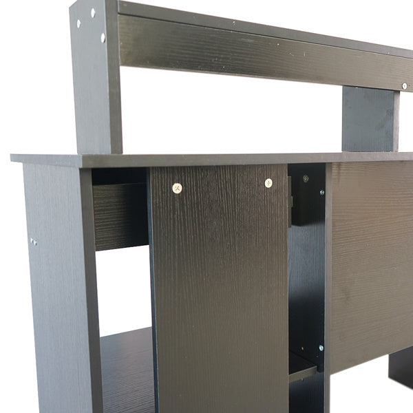 US Local 110X50X94cm One Draw, Two Tiers With Keyboard Rack Computer Desk