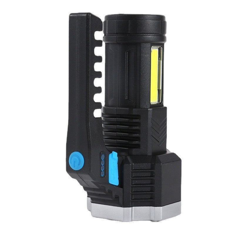UK Local 7 LED Flashlight COB Torch Rechargeable Side Light USB Charging 4 Modes Waterproof Work Light