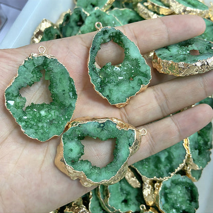 Rough Stone Ornament Irregular Accessories Slice Pendant