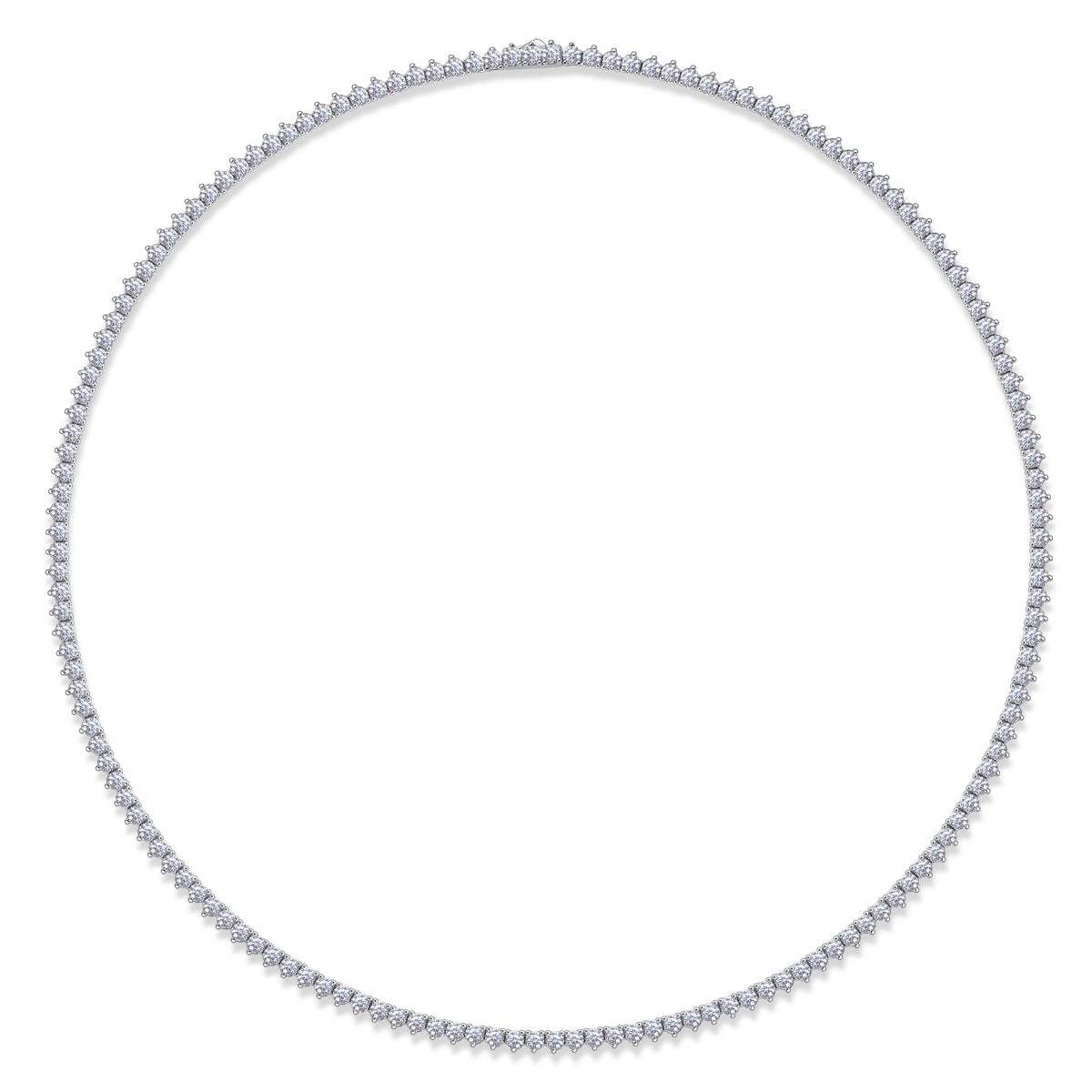 Solitude Luxury Fashion Set Mosan Diamond S925 Silver Necklace Rivaling Natural Diamonds