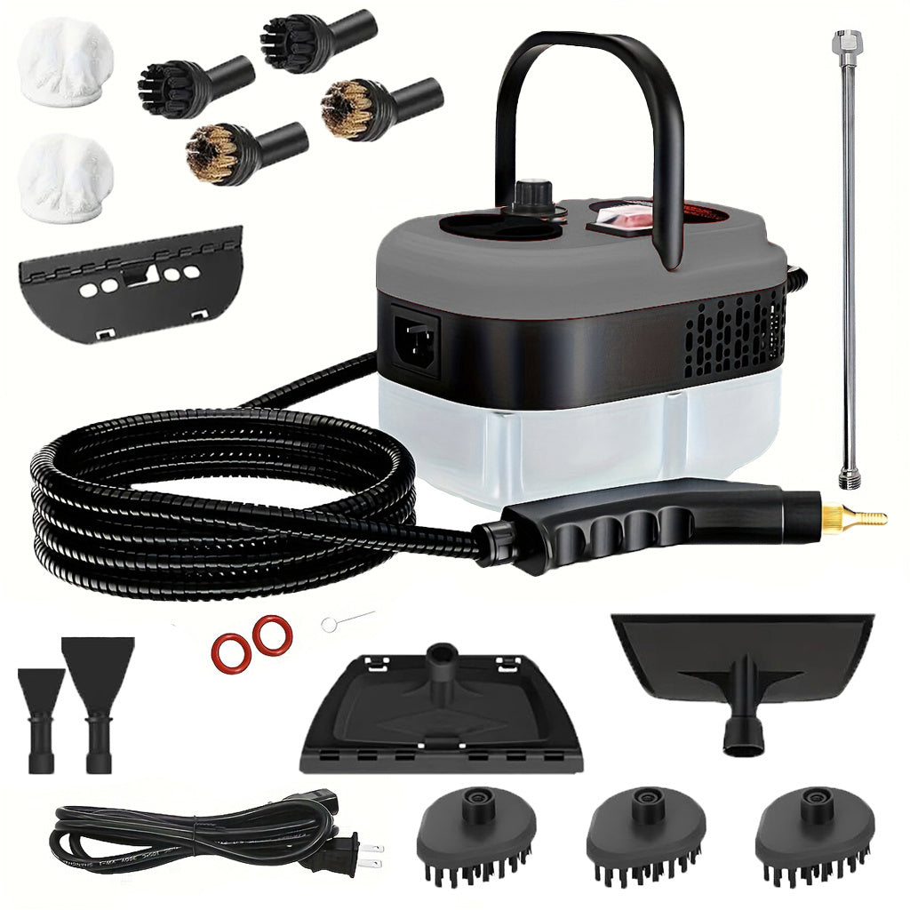 US Local Handheld Steam Cleaner, Steamer For Cleaning, 2500W Pressurized Steam Cleaner With 1.2L Water Tank And 12 Attachments, Portable Steamer Cleaner For Home Car Kitchen Bathroom Furniture Tile Grout