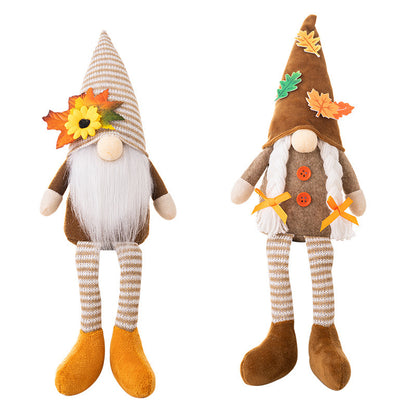 Harvest Festival Rudolf Doll Thanksgiving Maple Leaf Pointed Hat