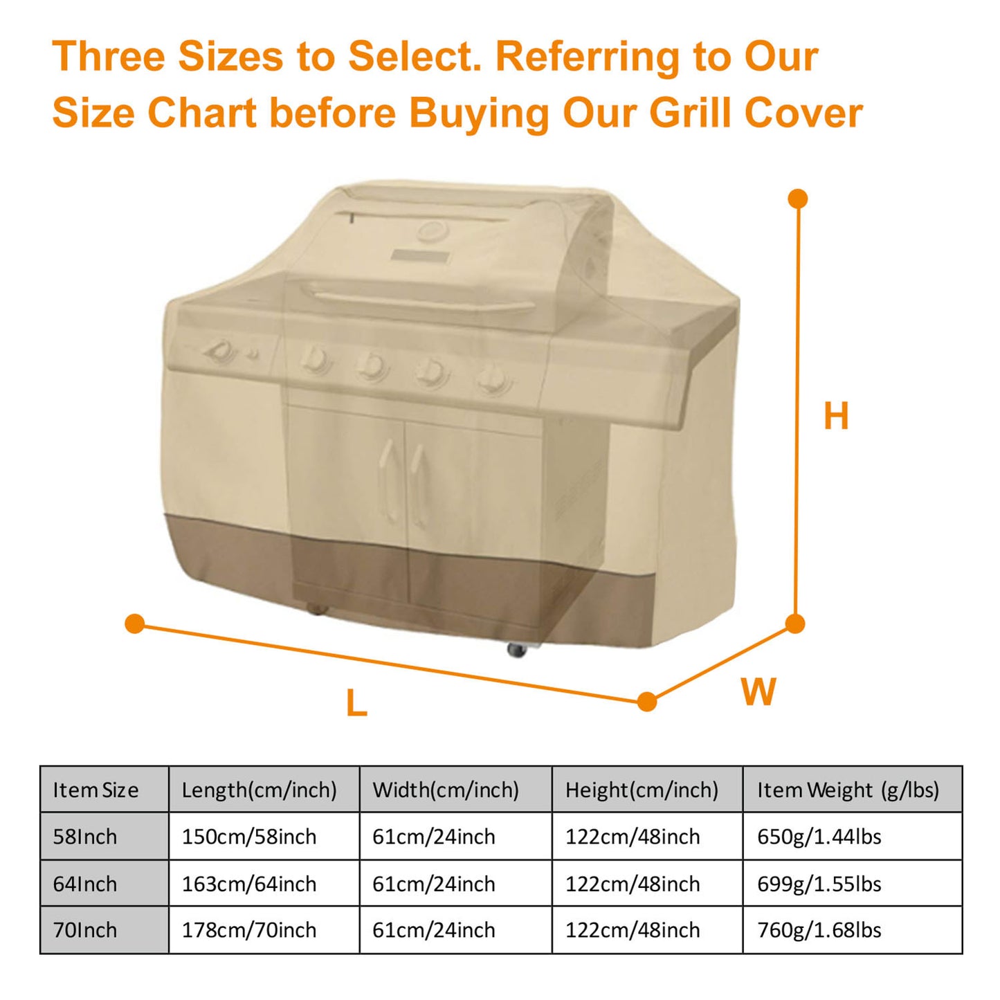 1Pc 70Inch Or 64Inch 210D Waterproof Outdoor BBQ Grill Cover Windproof Dustproof Patio Gas Grill Oven Protector Oxford Cloth Garden