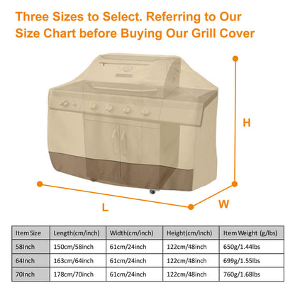 1Pc 70Inch Or 64Inch 210D Waterproof Outdoor BBQ Grill Cover Windproof Dustproof Patio Gas Grill Oven Protector Oxford Cloth Garden