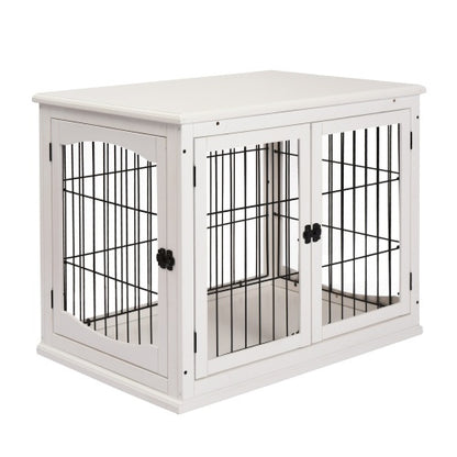 US Local Small Kennel End Table With Two Open Sides And Lockable Door