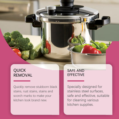 US Local Jakehoe Kitchen Stainless Steel Cleaning Paste, Multi-functional Cleaning Paste For Polishing And Cleaning Stains On Cookware Bottoms