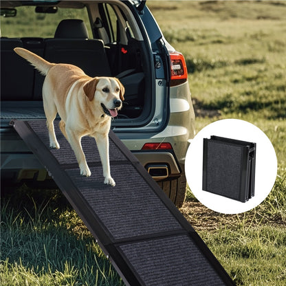 US Local Dog Ramp For Car 71 Long  19.5 Wide Portable Dog Ramps For Large Dogs With Non-Slip Rug Surface Dog Car Ramp For SUV Car  Truck, Folding Dog Ramp Up To 250LBS