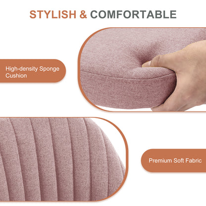 US Local Modern Fabric Armless Adjustable Swivel Office Desk Chairs With Wheels