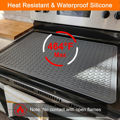US Local 1Pc 27.95x19.69in Electric Stove Cover Silicone Stove Mat Glass Stove Top Protector 464 Fahrenheit Heat Resistant Dishwasher Safe Waterproof