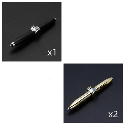 Multifunctional decompression finger gyro student ballpoint pen