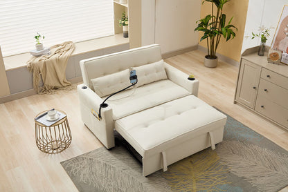 US Local Futon Chair Bed Convertible Chair 3-in-1 Pull Out Sleeper Chair Beds With USB Ports,Wear-resistant And Anti-scratch, Armchair Bed Sleeper For Living Room