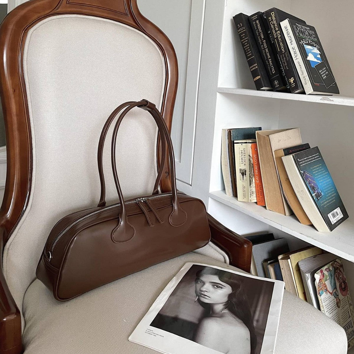 Retro Baguette High-quality Portable One-shoulder Underarm Genuine Leather Bag