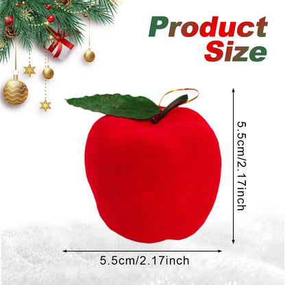 US Local 12 Packs Christmas Ornament Xmas Tree Fake Red Apples Hanging Decorations Holiday Tree Red Foam Ball Ornament Pendants For Christmas New Year Holiday Party Decor Supplies